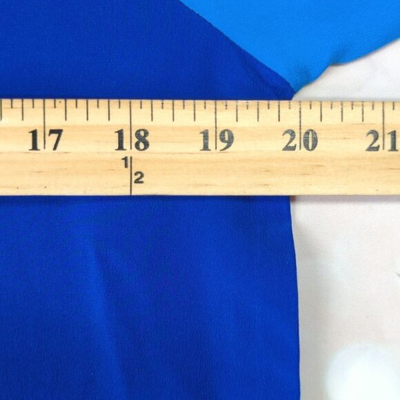 Bob Mackie Silk Color Block Button Down Top, Women's Small - Picture 8 of 9